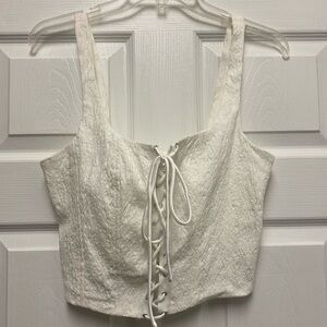 Lace up corset top